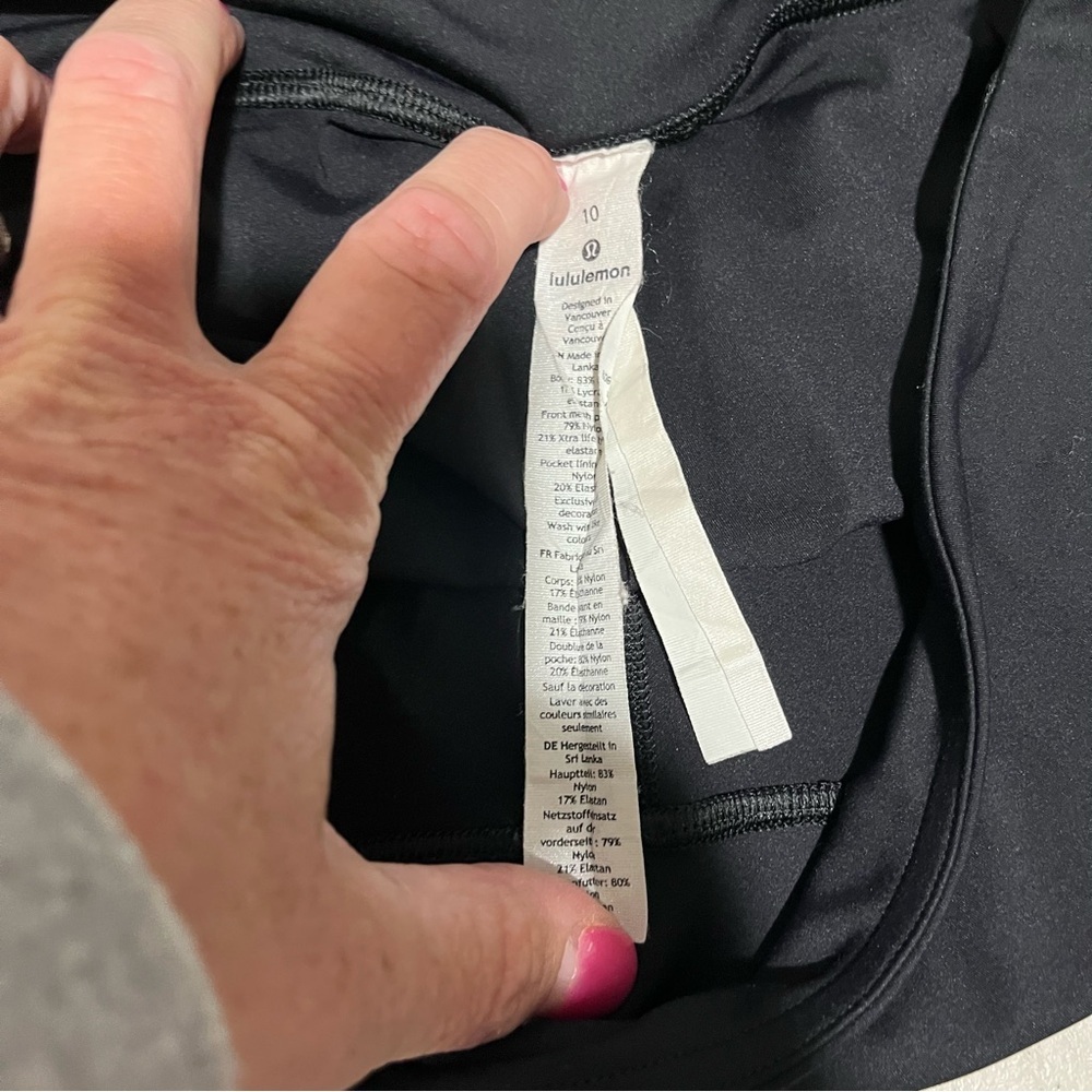 Lululemon Colour Me Ombré Tights Gray Obsidian Mesh Size 10 28” - Picture 8 of 9